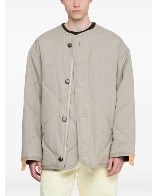 J.W. Anderson Gray Quilted Button Coat for men