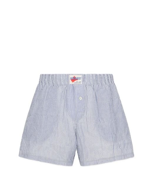 DSquared² Purple Striped Boxers for men