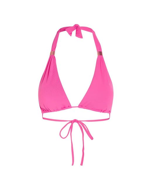 Melissa Odabash Pink Grenada Halter-Neck Bikini Top