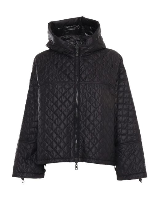 DUNO キルティング フーデッドジャケット Black