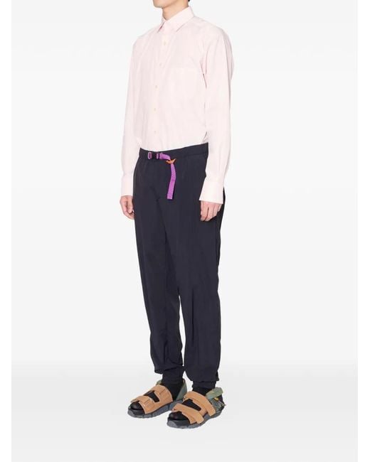 Kolor Blue Elasticated-Belt Trousers for men