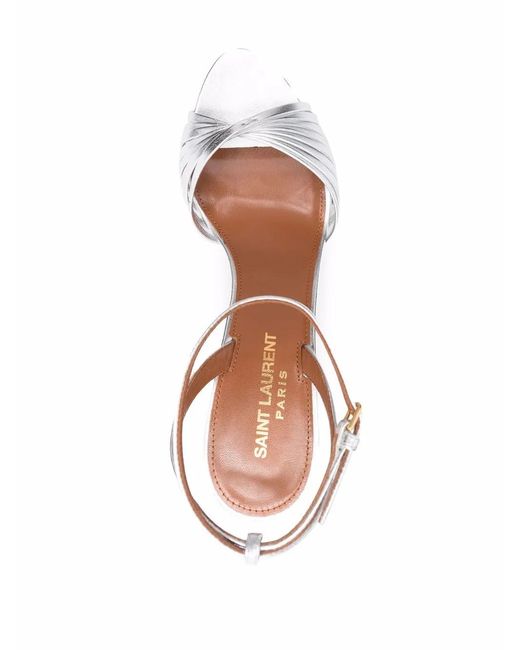 Saint Laurent Metallic 100Mm Sexy Sandals
