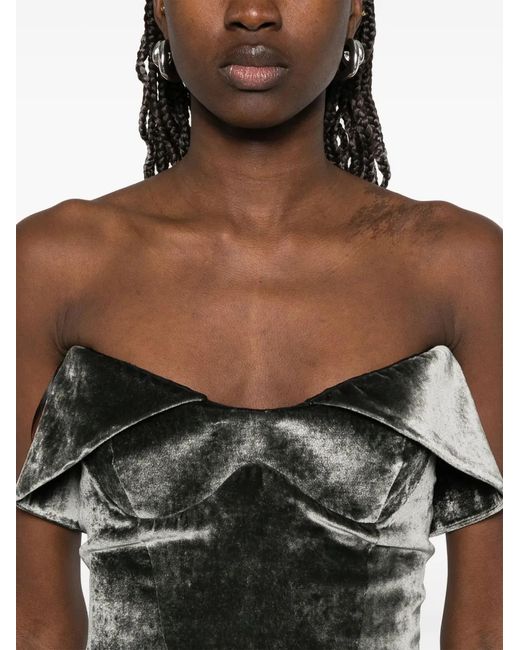 Mugler Black Velvet Mini Dress