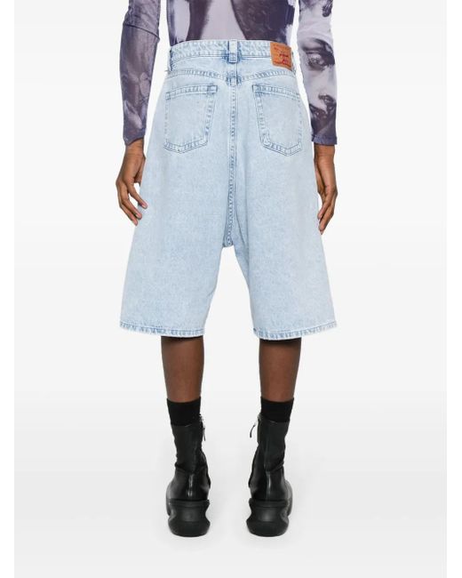 Y. Project Blue Souffle Faded Denim Shorts - Men's - Cotton for men