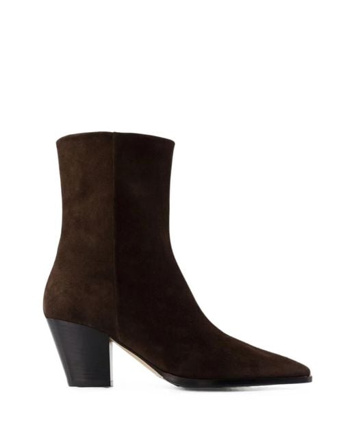 Aeyde Black Hedvig Suede Leather Ankle Boots