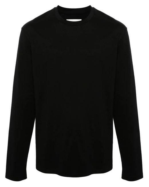 Jil Sander Black Logo-Print Cotton T-Shirt for men