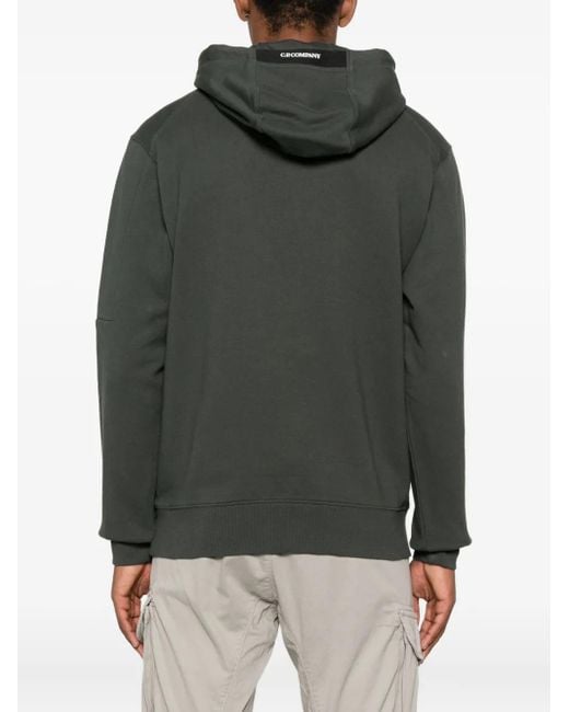 C P Company Green Pocket-Detail Hoodie for men