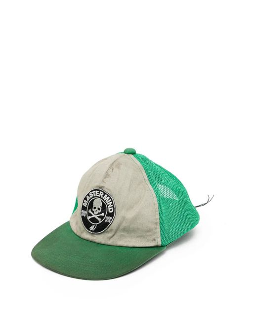 Mastermind Japan Green Skull-Patch Mesh-Panel Cap for men