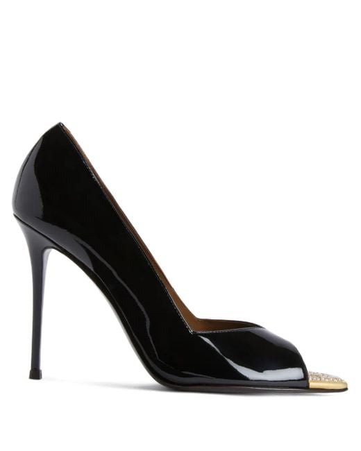 Giuseppe Zanotti Black 105Mm Intriigo Rhinestone Sandals