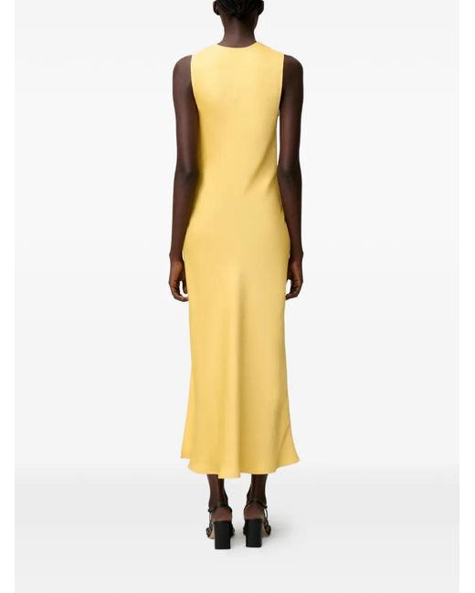 Claudie Pierlot Yellow Flowy Satin Dress