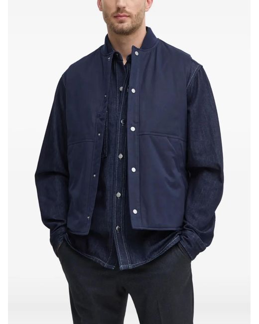 Benetton Blue Press-Stud Jacket for men