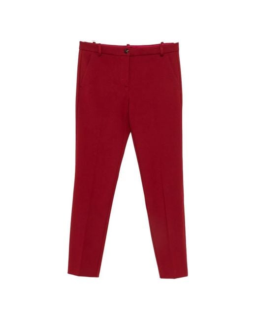 Pinko Red Bello Pantalone Straight-Leg Pants