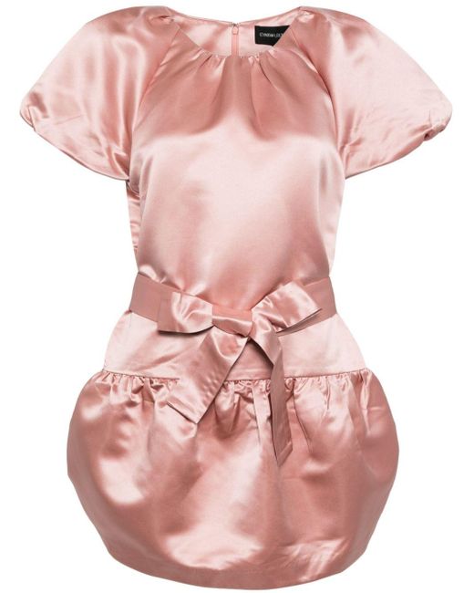Cynthia Rowley Pink Tulip Satin Mini Dress