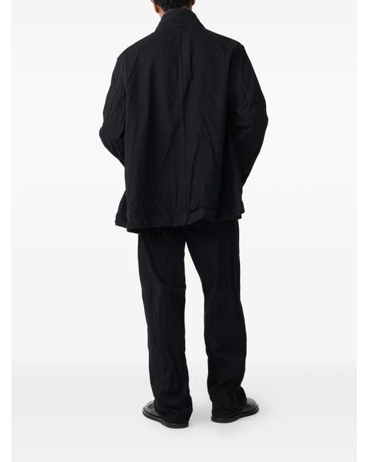 Chaqueta District Crinkle Con Bolsillos De Parche Studio Nicholson de color Black