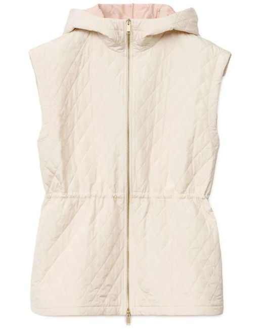 Fabiana Filippi Natural Diamond-Quilted Gilet