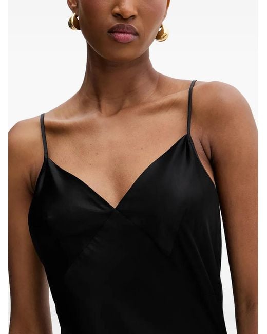 Vestido largo con tirantes finos Silvian Heach de color Black