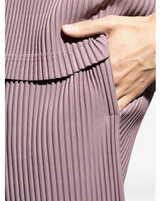 Homme Plissé Issey Miyake Purple Pleated Shorts for men