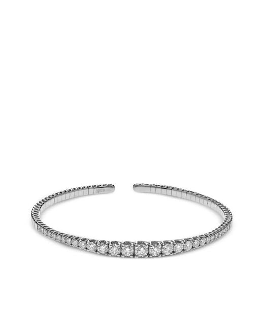 Jewels Aficionado White 18Kt Diamond Cuff Bracelet