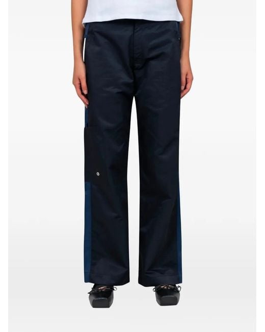 GIMAGUAS Blue Cedric Patch-Pocket Trousers