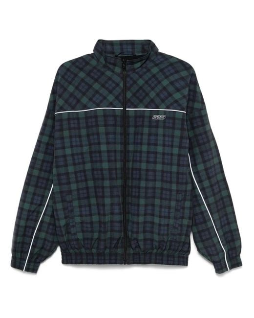 Martine Rose Blue Tartan-Check Track Jacket