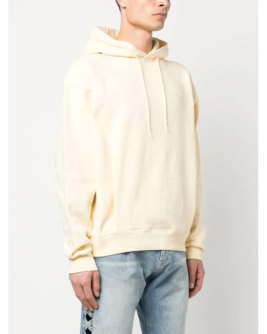 Martine Rose Natural Graphic-Print Cotton Hoodie