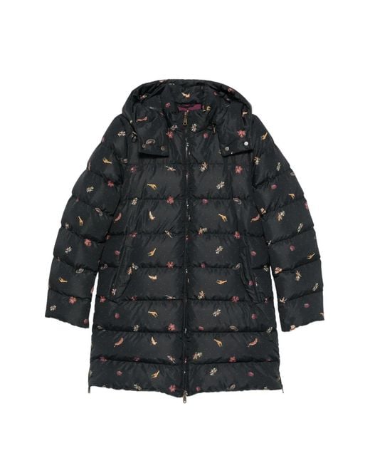 Etro Black Quilted Hooded Coat
