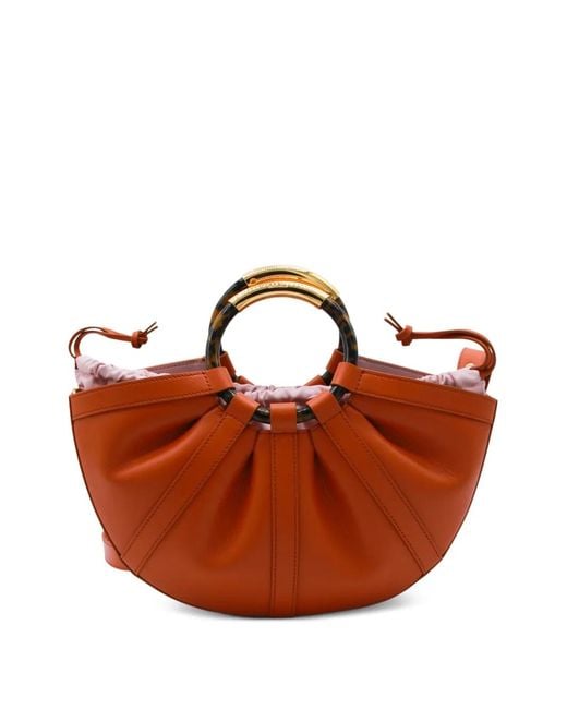 Coccinelle Brown Medium Shell Leather Tote Bag