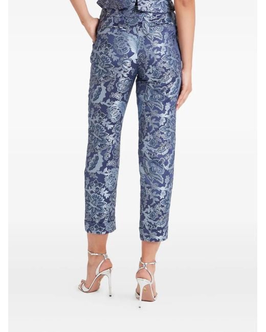 Temperley London Plooibroek Met Bloemenprint in het Blue