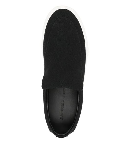 James Perse Black Coastal Canvas Sneakers for men