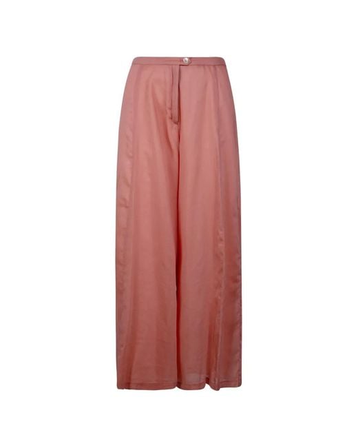 Forte_forte Pink Elasticated Palazzo Pants