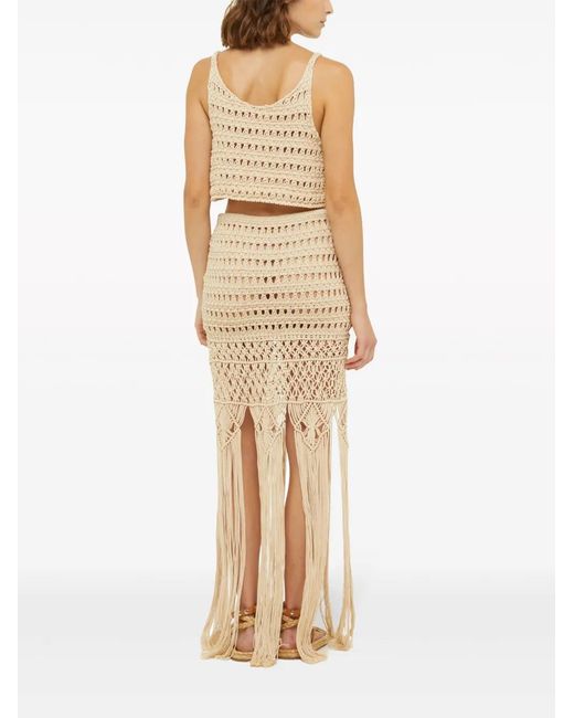Alanui Natural A Love Letter To India Crochet Skirt
