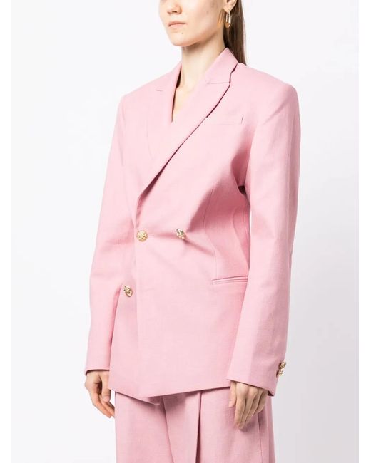 Anouki Pink Double-Breasted Blazer