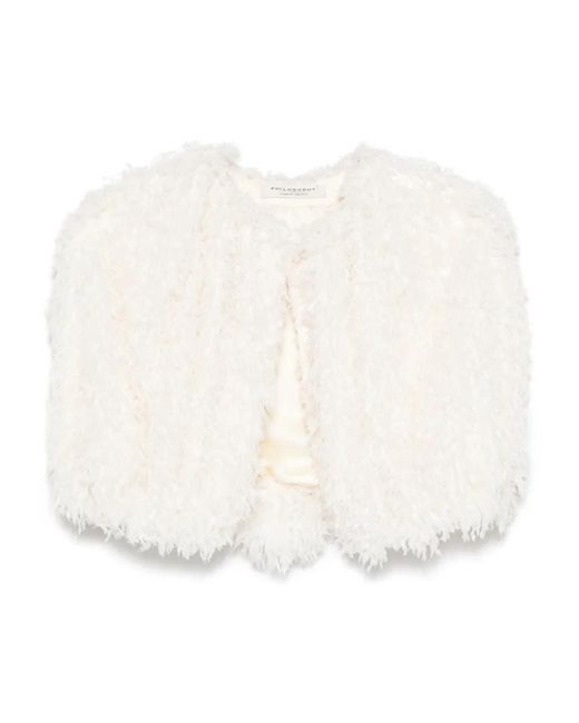 Philosophy Di Lorenzo Serafini White Fringed Gilet
