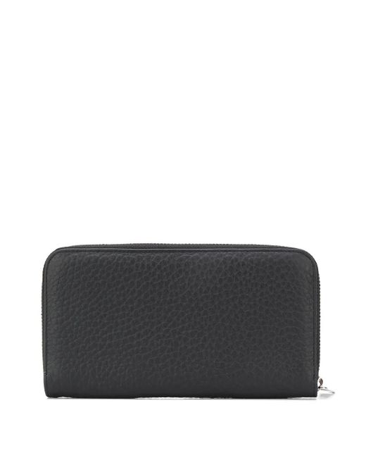 Orciani Black Logo Plaque Wallet