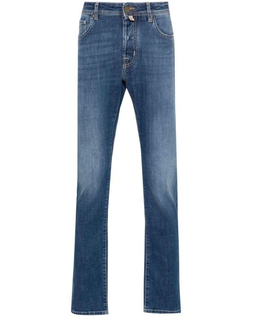 Jacob Cohen Bard Mid Waist Skinny Jeans in het Blue voor heren