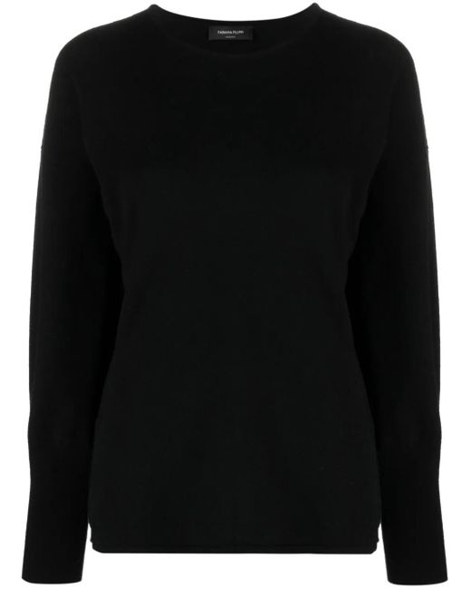 Fabiana Filippi Black Wool And Silk Blend Sweater