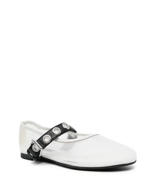 Senso White Constance Ballet Flats