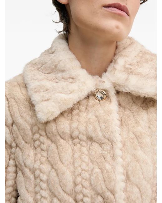 GAUDI Natural Cable-Knit Button-Up Jacket