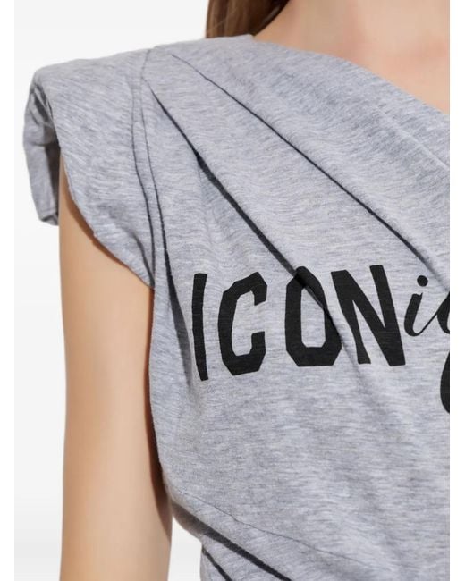 DSquared² Gray Dress With Print