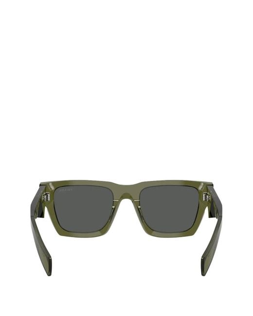 Prada Gray Rectangle-Frame Sunglasses for men