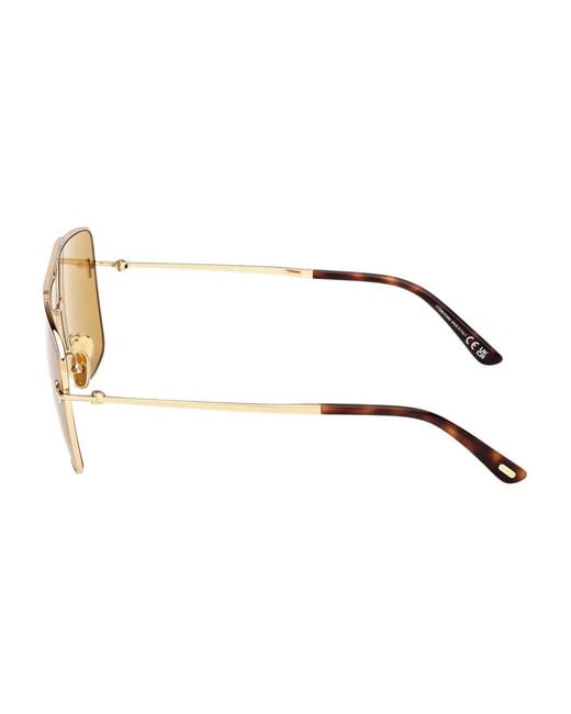 Tom Ford Natural Pilot Frame Ft1307 Sunglasses
