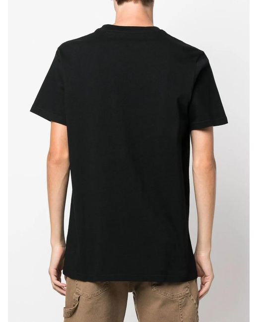 Maharishi Black Graphic-Print Short-Sleeve T-Shirt for men