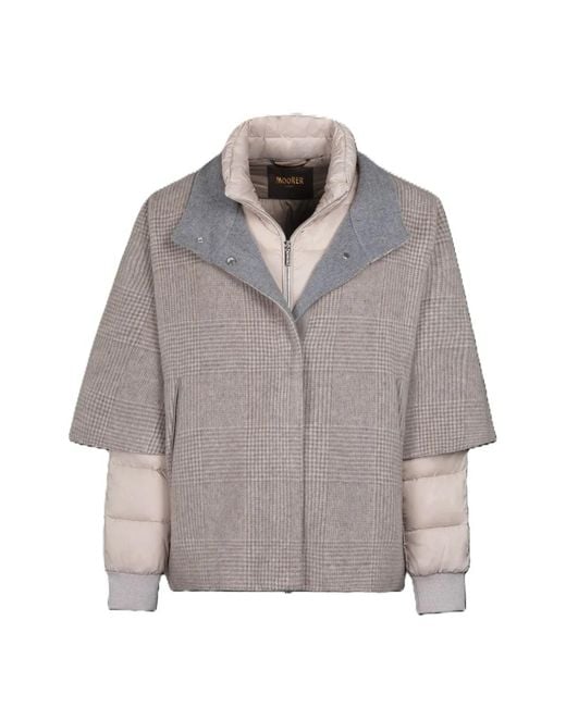 Moorer Gray Resia Cape Jacket