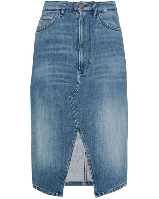3x1 Blue Elizabella Denim Midi Skirt