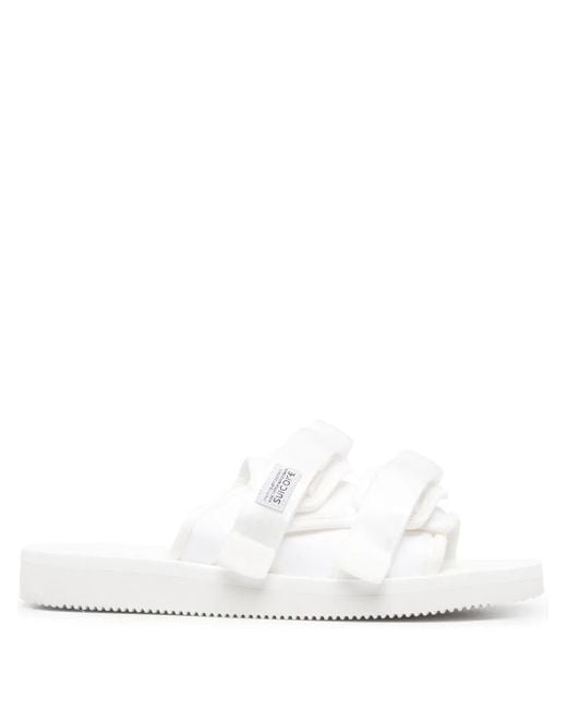 Ciabatte con strappo Unisex di Suicoke in White