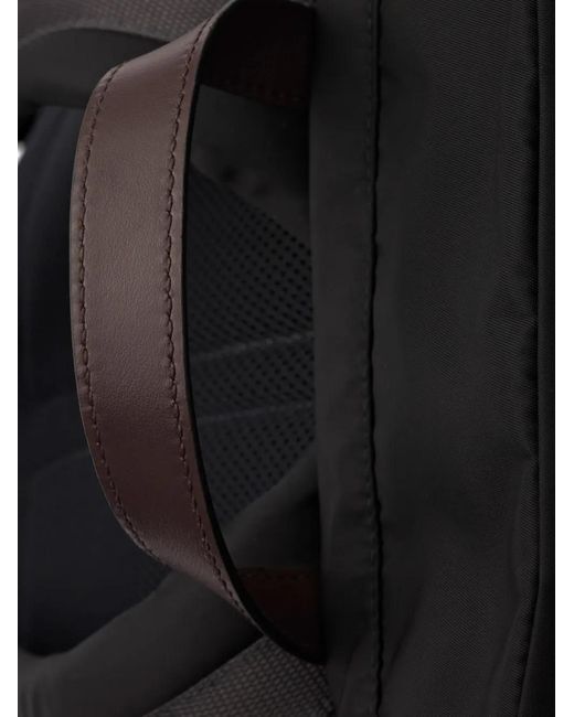 Prada Black Speedrock Re-Nylon And Leather Backpack for men