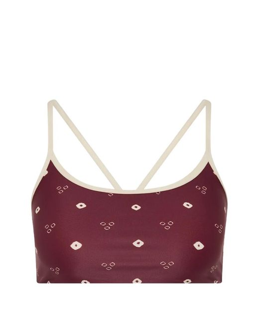 The Upside Purple Bandhani-Print Sports Bra
