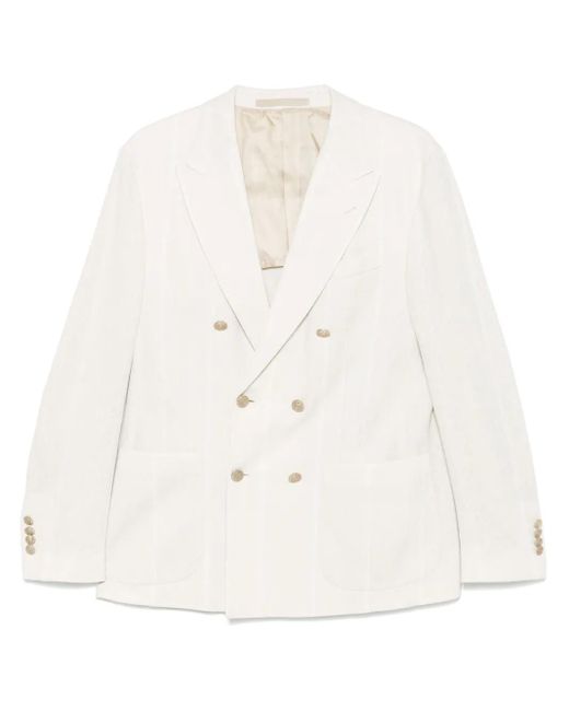 メンズ Eleventy ストライプ ジャケット White