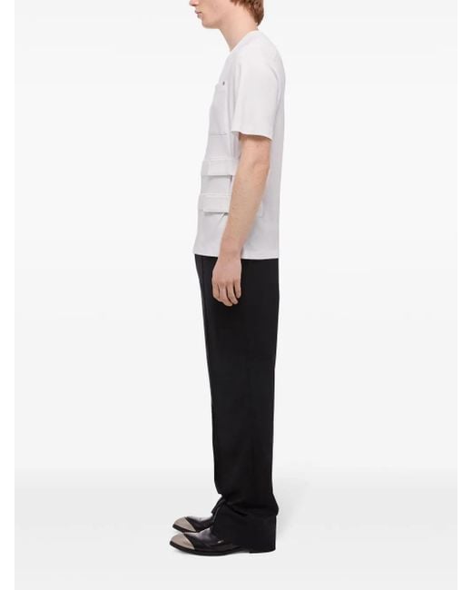 Helmut Lang White Touch-Strap T-Shirt for men