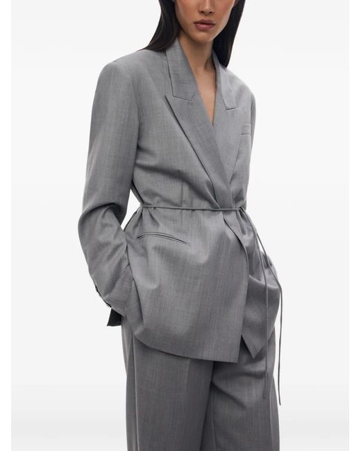12 STOREEZ Gray Erte Wool Blazer